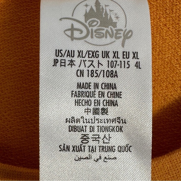 Walt Disney World sweatshirt XL castle design, orange/pink, Florida, theme park - Picture 13 of 14
